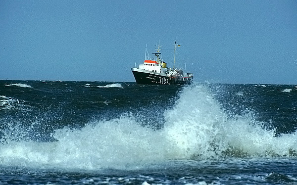 Lotsenschiff vor der Alten Liebe