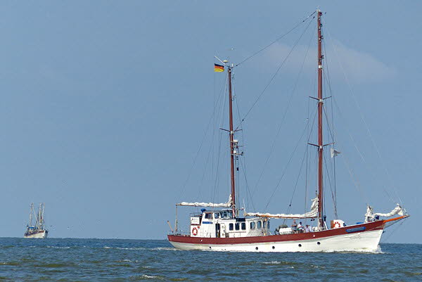 Segler vor Cuxhaven